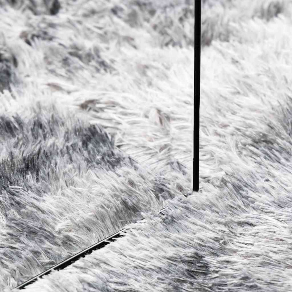 Produktbild för Ryamatta med lång lugg NAVARRA ljusgrå 240x340 cm polyester