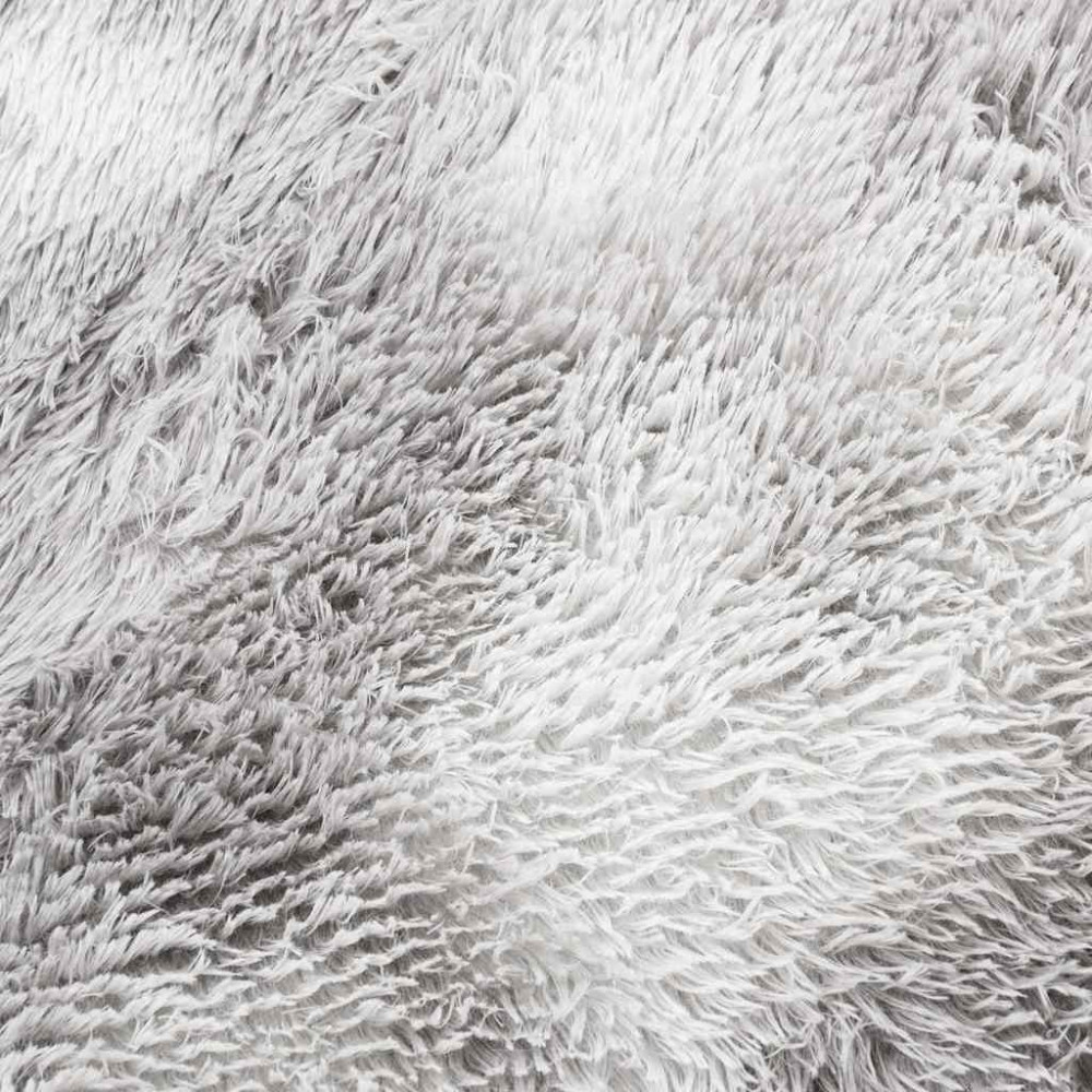 Produktbild för Ryamatta med lång lugg NAVARRA ljusgrå 240x340 cm polyester