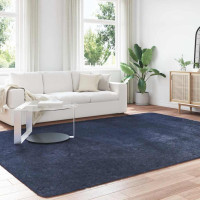 Produktbild för Ryamatta med lång lugg NAVARRA marinblå 240x340 cm polyester