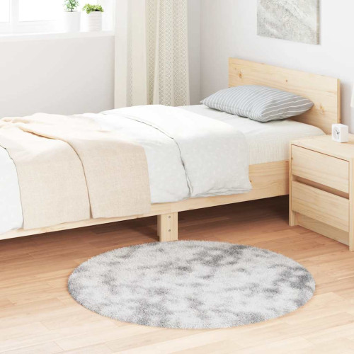 vidaXL Ryamatta med lång lugg NAVARRA ljusgrå 100x100 cm polyester - Mattor