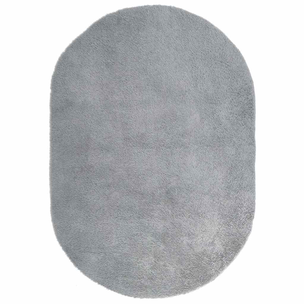 Produktbild för Ryamatta med lång lugg NAVARRA silvergrå 300x200 cm polyester