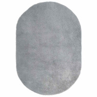 Produktbild för Ryamatta med lång lugg NAVARRA silvergrå 300x200 cm polyester