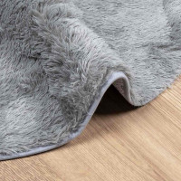 Produktbild för Ryamatta med lång lugg NAVARRA silvergrå 300x200 cm polyester