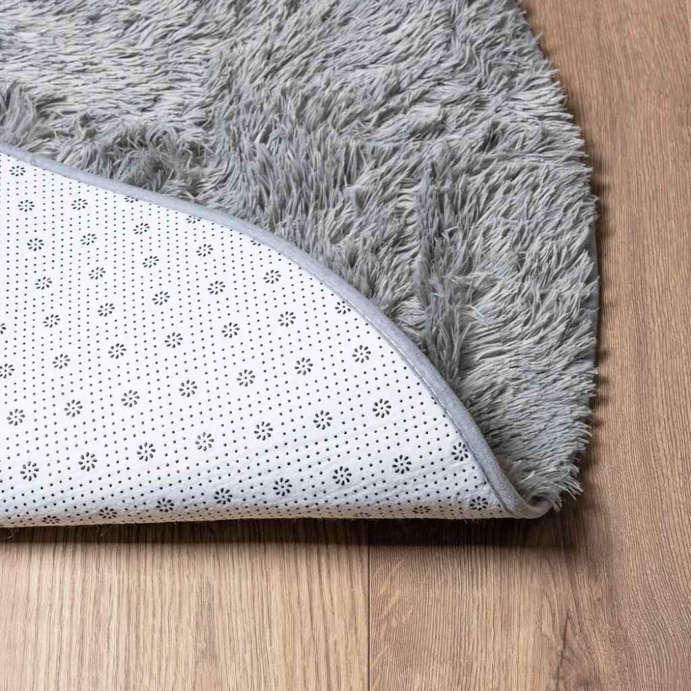 Produktbild för Ryamatta med lång lugg NAVARRA silvergrå 300x200 cm polyester