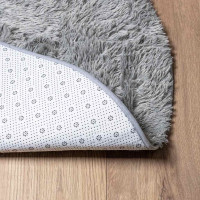 Produktbild för Ryamatta med lång lugg NAVARRA silvergrå 300x200 cm polyester