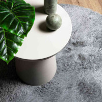 Produktbild för Ryamatta med lång lugg NAVARRA silvergrå 300x200 cm polyester