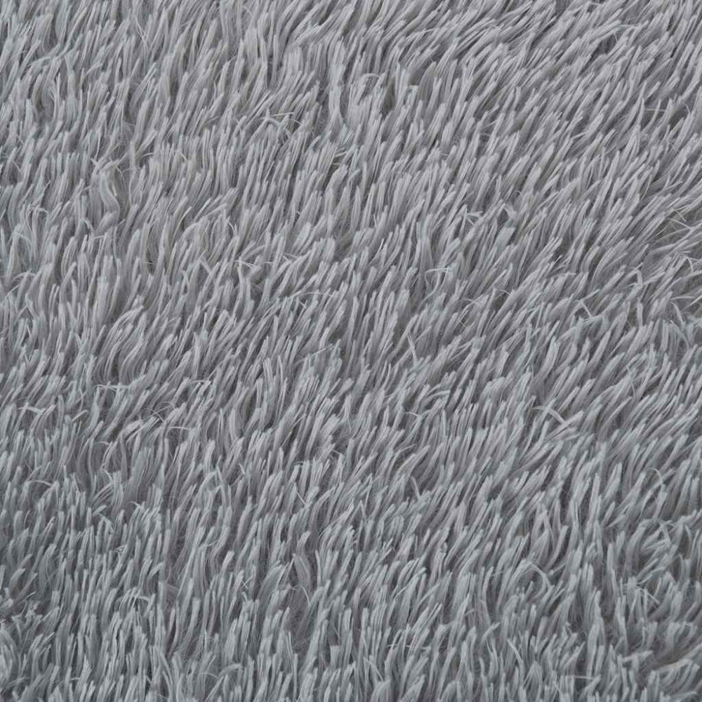 Produktbild för Ryamatta med lång lugg NAVARRA silvergrå 300x200 cm polyester