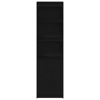 Produktbild för Högbord svart ek 50x35x180 cm konstruerat trä