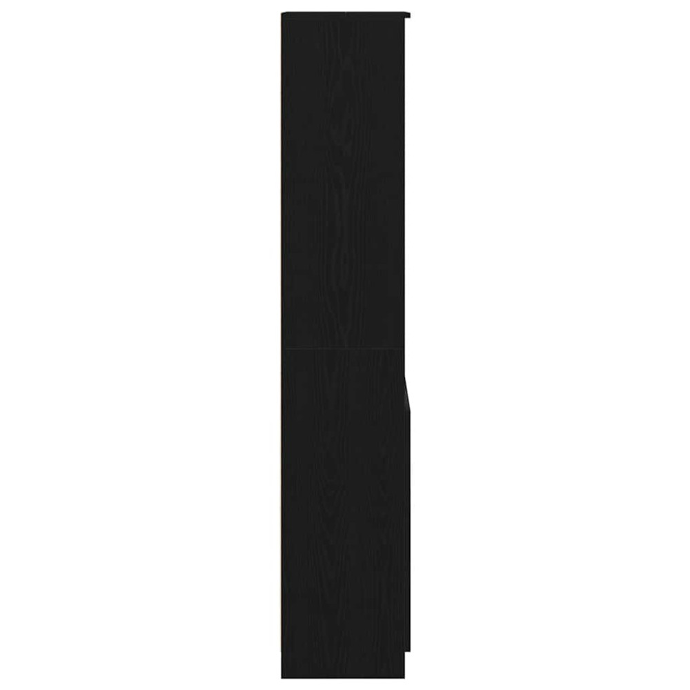 Produktbild för Högbord svart ek 50x35x180 cm konstruerat trä