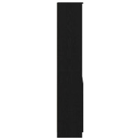 Produktbild för Högbord svart ek 50x35x180 cm konstruerat trä