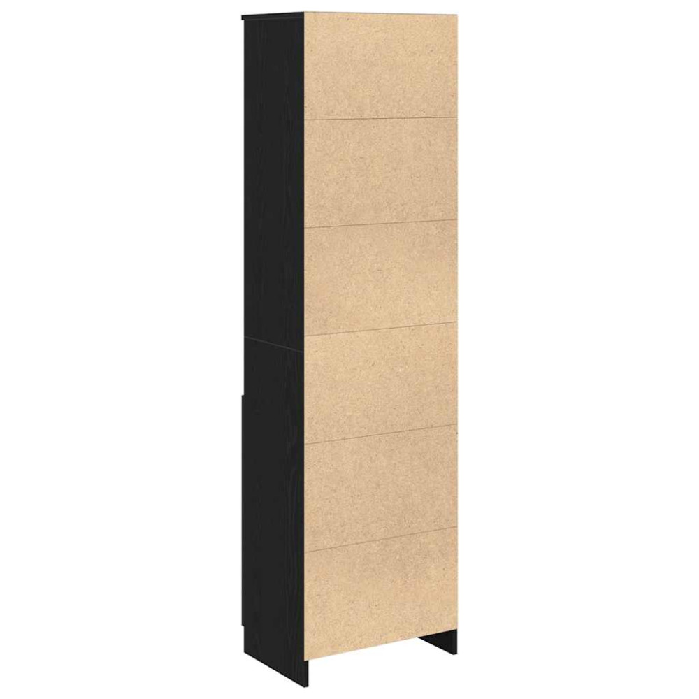 Produktbild för Högbord svart ek 50x35x180 cm konstruerat trä
