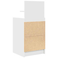 Produktbild för Sängskåp med 2 lådor 2 st vit 38x34x80 cm