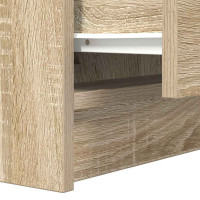Produktbild för Sängbord med 2 lådor 2 st Sonoma ek 38x34x80 cm