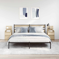 Produktbild för Sängbord med 2 lådor 2 st Sonoma ek 38x34x80 cm