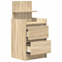 Produktbild för Sängbord med 2 lådor 2 st Sonoma ek 38x34x80 cm