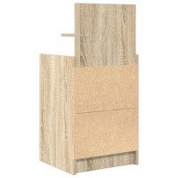 Produktbild för Sängbord med 2 lådor 2 st Sonoma ek 38x34x80 cm