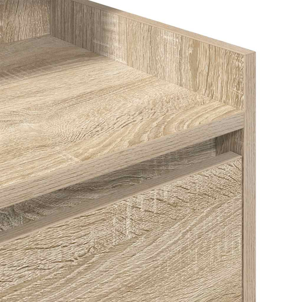 Produktbild för Sängbord med 2 lådor 2 st Sonoma ek 38x34x80 cm