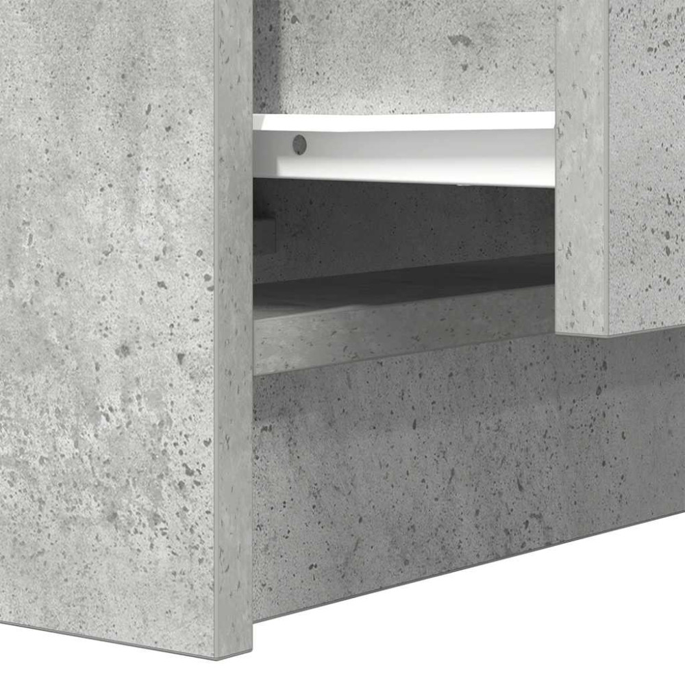 Produktbild för Sängbord med 2 lådor 2 st betonggrå 38x34x80 cm