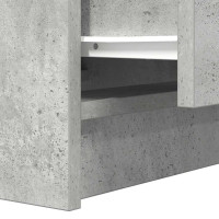 Produktbild för Sängbord med 2 lådor 2 st betonggrå 38x34x80 cm