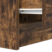 Produktbild för Sängbord med 2 lådor 2 st rökt ek 38x34x80 cm