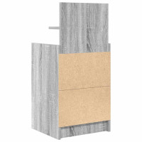 Produktbild för Sängbord med 2 lådor 2 st grå Sonoma 38x34x80 cm