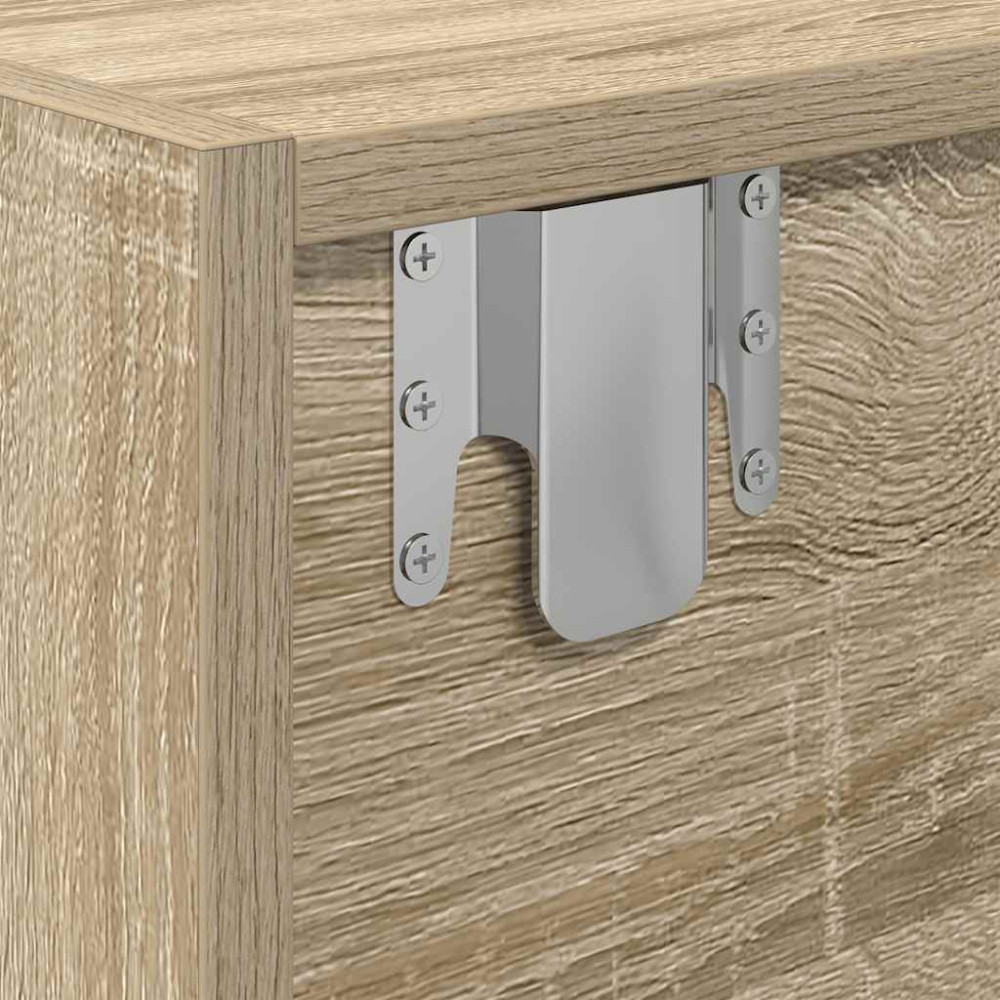 Produktbild för TV-bänkar 2 st Sonoma ek 60x31x25,5 cm konstruerat trä