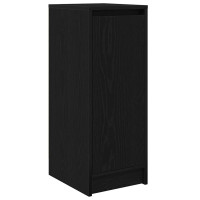 Produktbild för Skoskåp svart ek 29,5x34x76 cm konstruerat trä