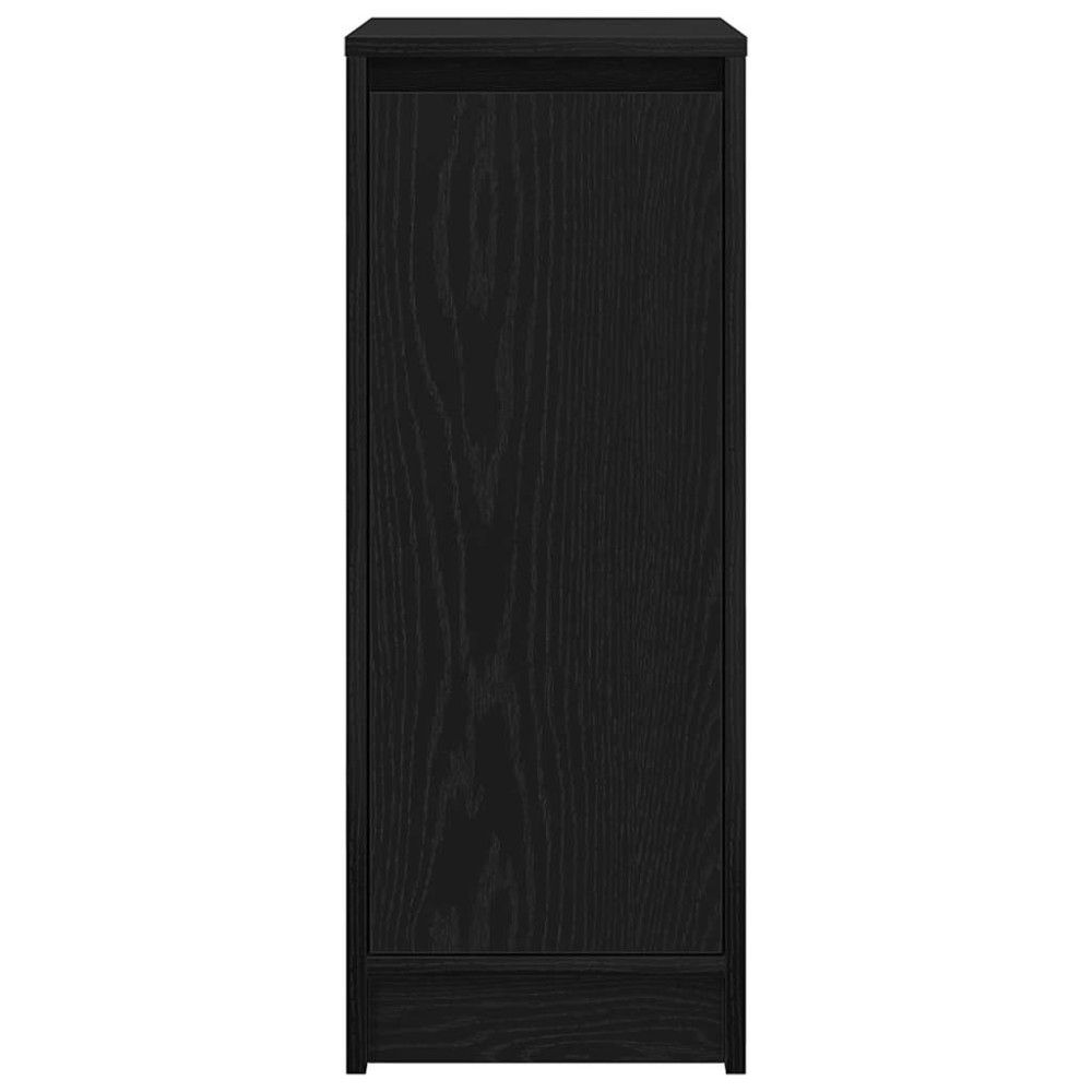 Produktbild för Skoskåp svart ek 29,5x34x76 cm konstruerat trä