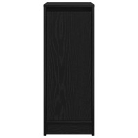 Produktbild för Skoskåp svart ek 29,5x34x76 cm konstruerat trä