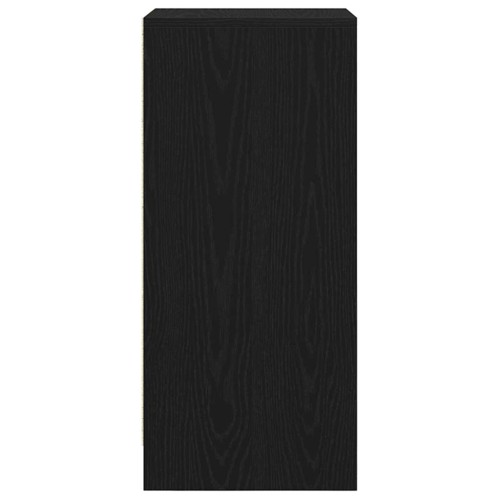 Produktbild för Skoskåp svart ek 29,5x34x76 cm konstruerat trä