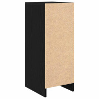 Produktbild för Skoskåp svart ek 29,5x34x76 cm konstruerat trä