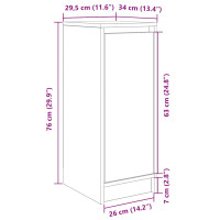 Produktbild för Skoskåp sonoma ek 29,5x34x76 cm konstruerat trä