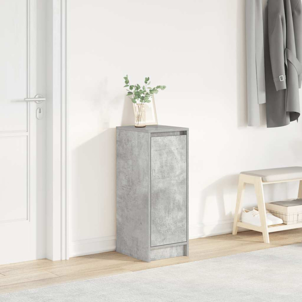 Produktbild för Skoskåp betonggrå 29,5x34x76 cm konstruerat trä