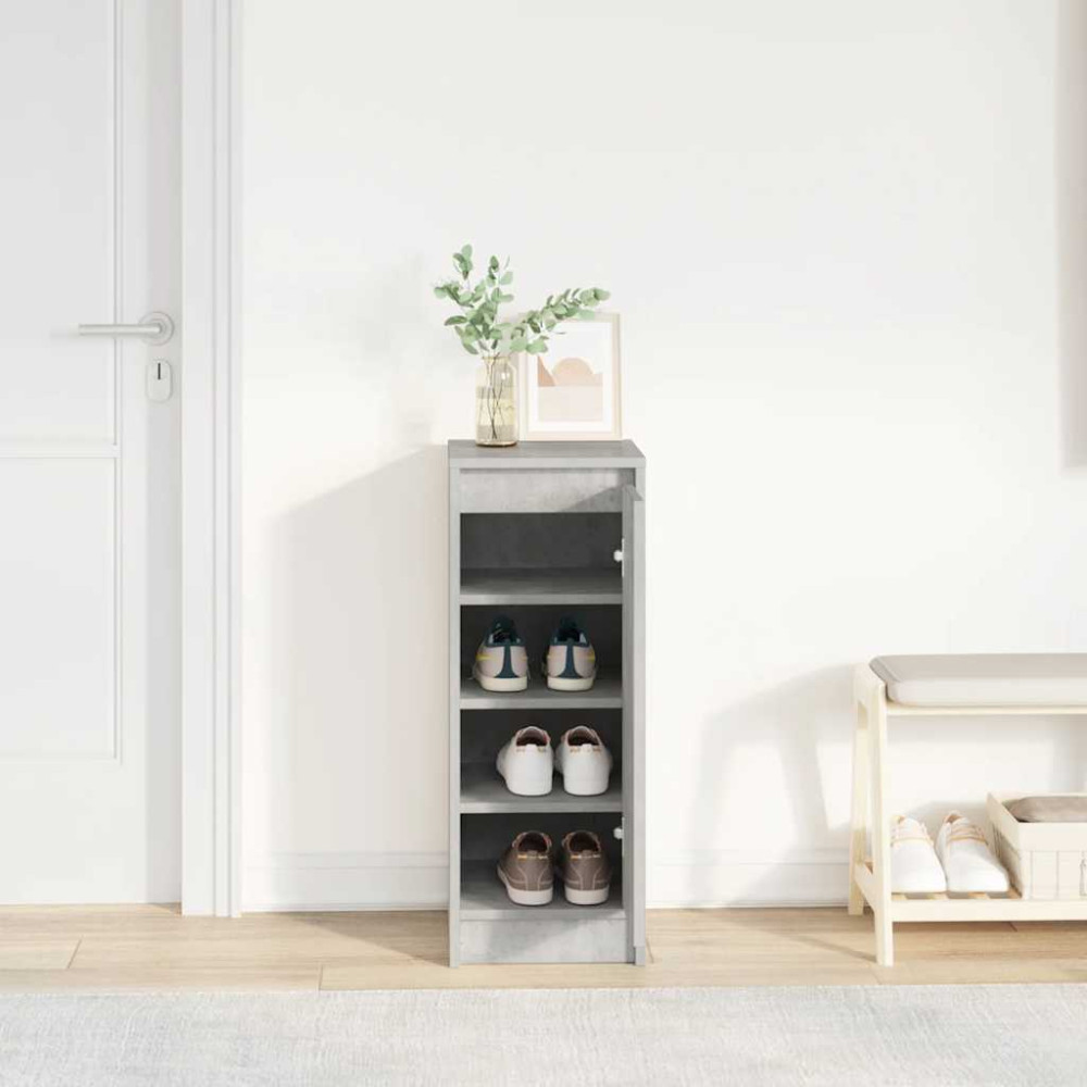 Produktbild för Skoskåp betonggrå 29,5x34x76 cm konstruerat trä