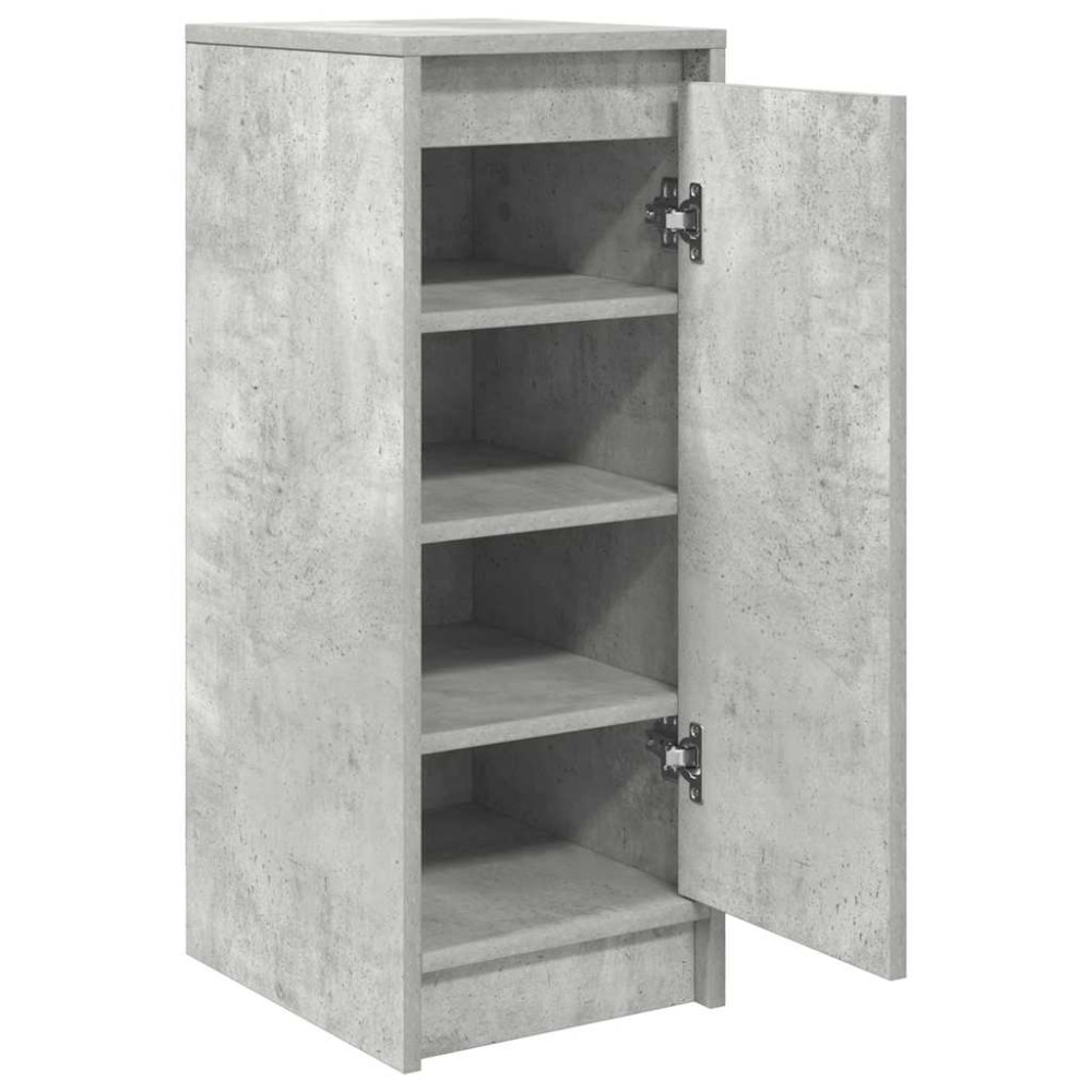 Produktbild för Skoskåp betonggrå 29,5x34x76 cm konstruerat trä