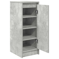 Produktbild för Skoskåp betonggrå 29,5x34x76 cm konstruerat trä