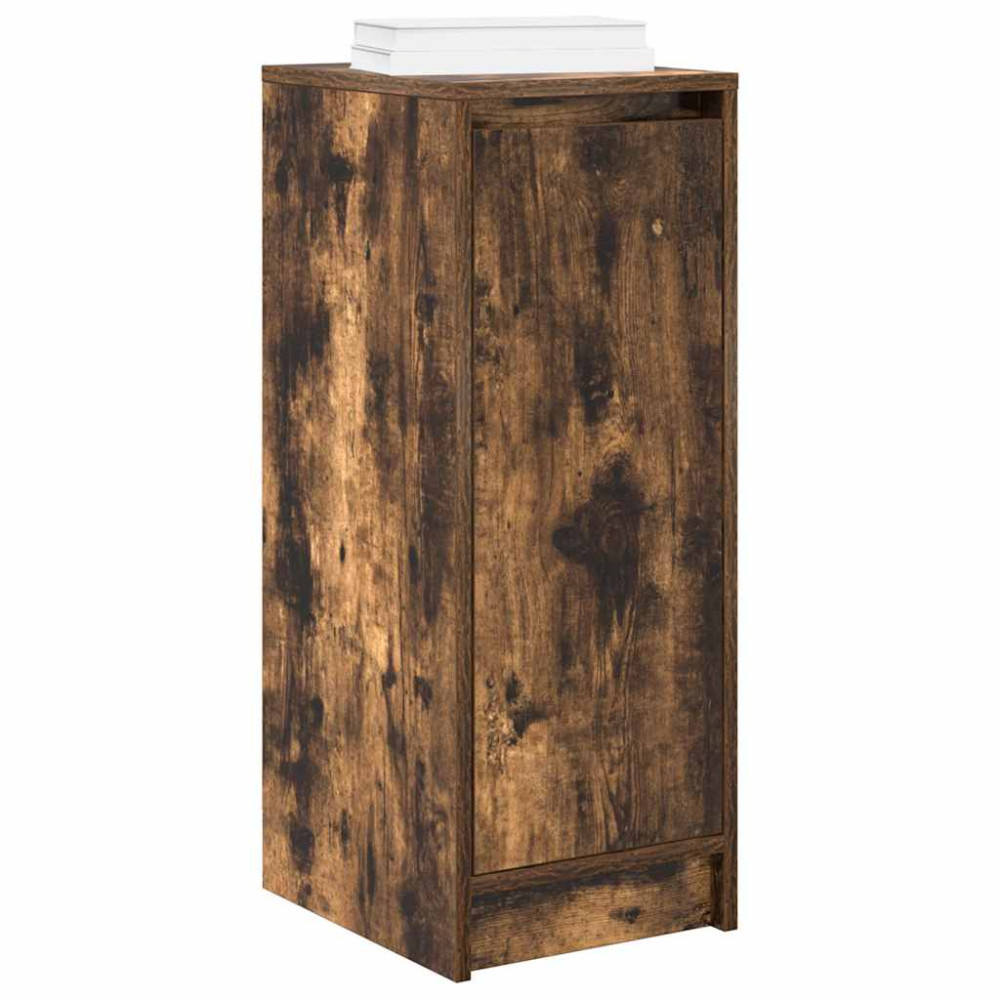 Produktbild för Skoskåp rökt ek 29,5x34x76 cm konstruerat trä