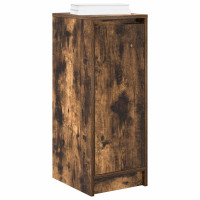 Produktbild för Skoskåp rökt ek 29,5x34x76 cm konstruerat trä
