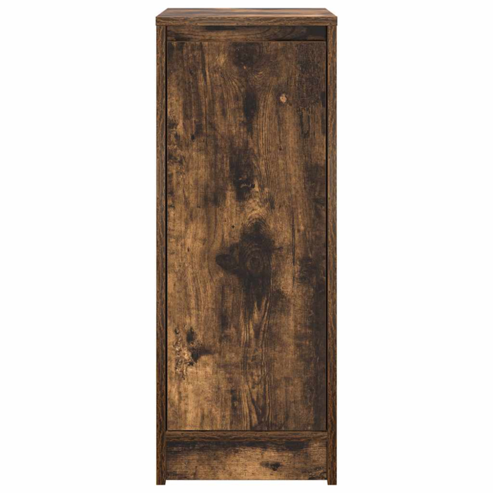 Produktbild för Skoskåp rökt ek 29,5x34x76 cm konstruerat trä