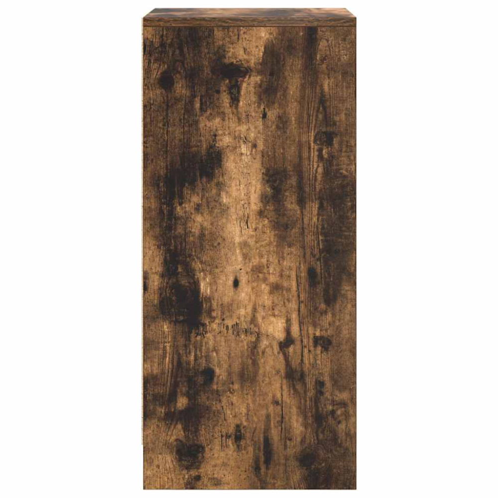 Produktbild för Skoskåp rökt ek 29,5x34x76 cm konstruerat trä