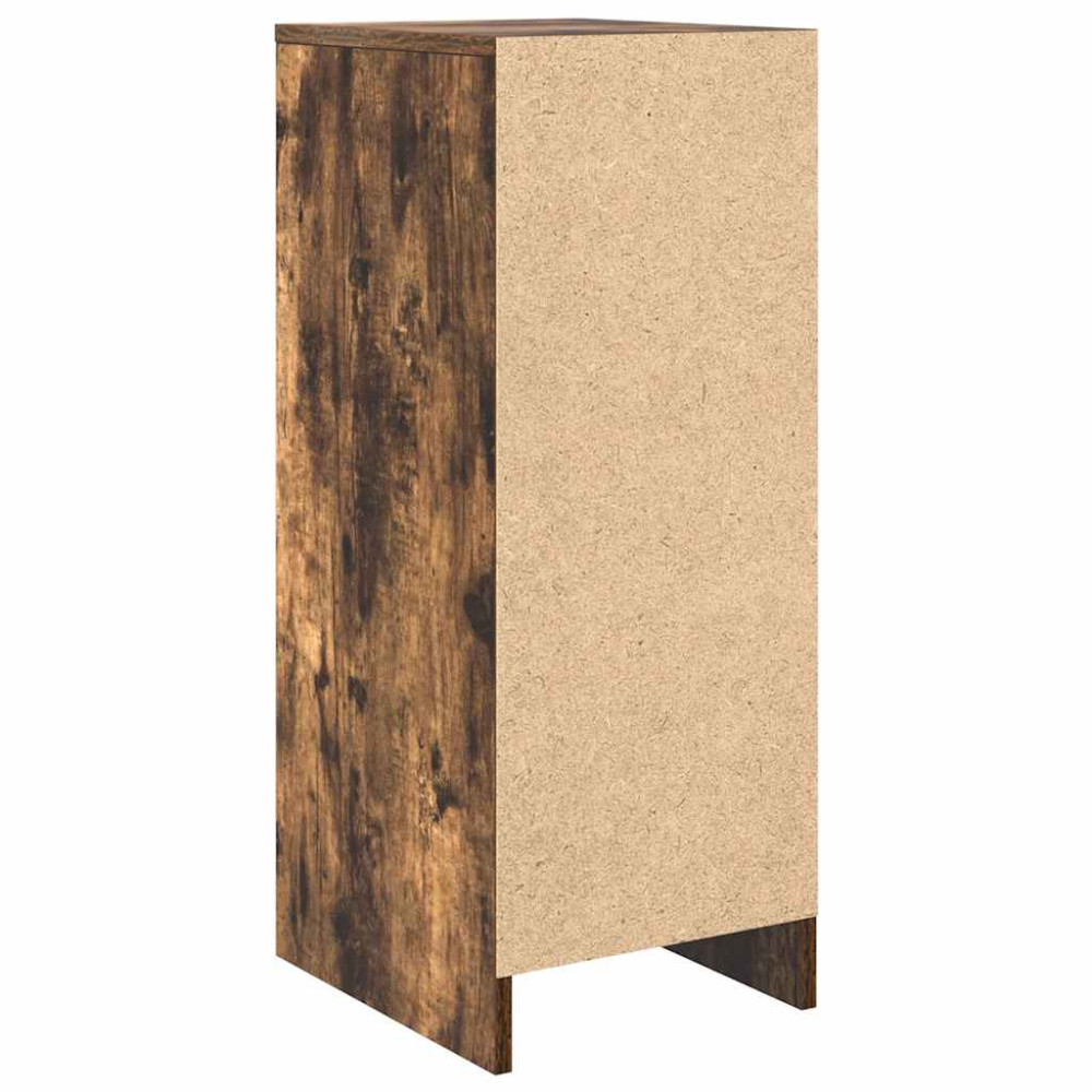 Produktbild för Skoskåp rökt ek 29,5x34x76 cm konstruerat trä