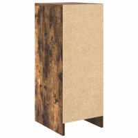 Produktbild för Skoskåp rökt ek 29,5x34x76 cm konstruerat trä