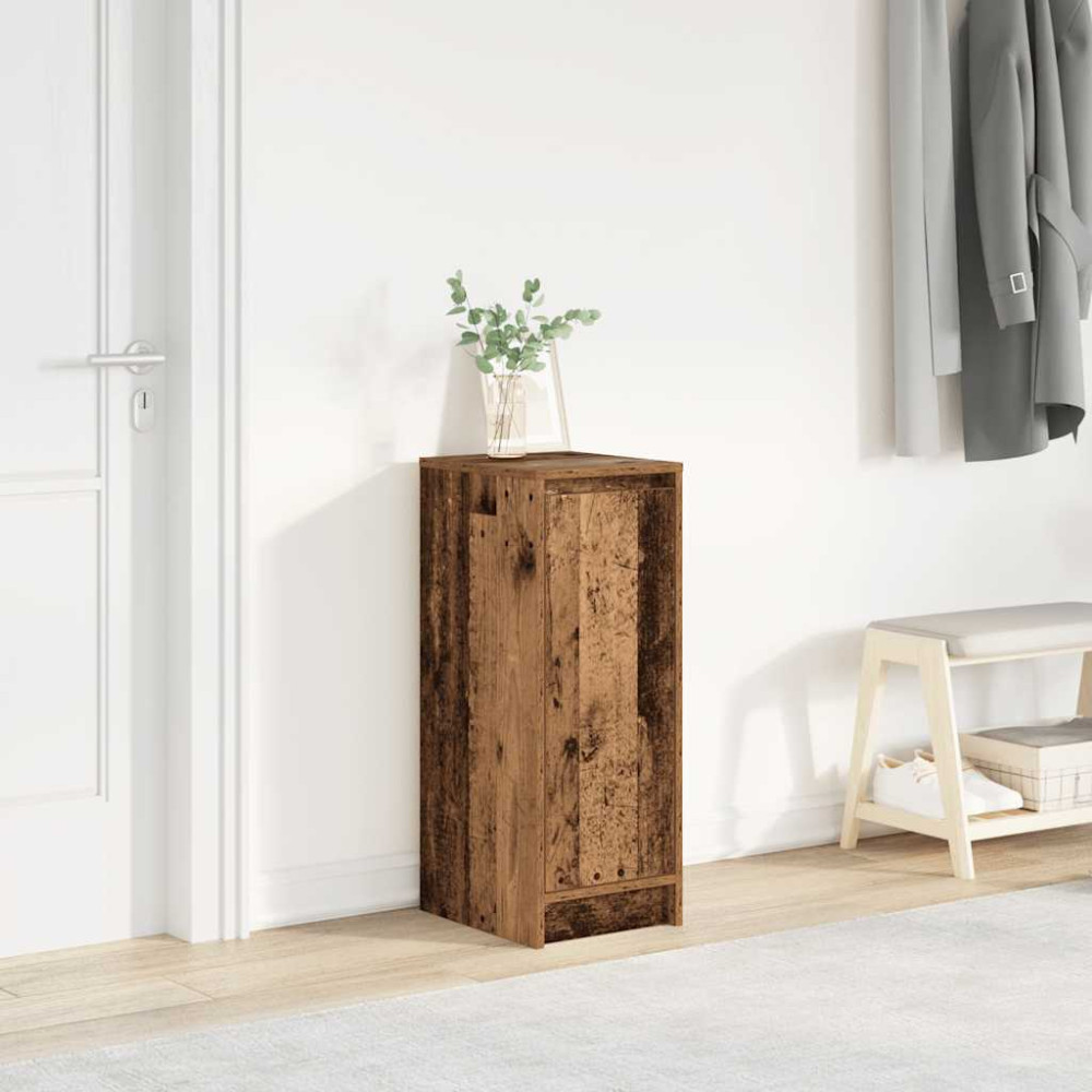 Produktbild för Skoskåp gammalt trä 29,5x34x76 cm konstruerat trä