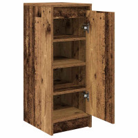 Produktbild för Skoskåp gammalt trä 29,5x34x76 cm konstruerat trä