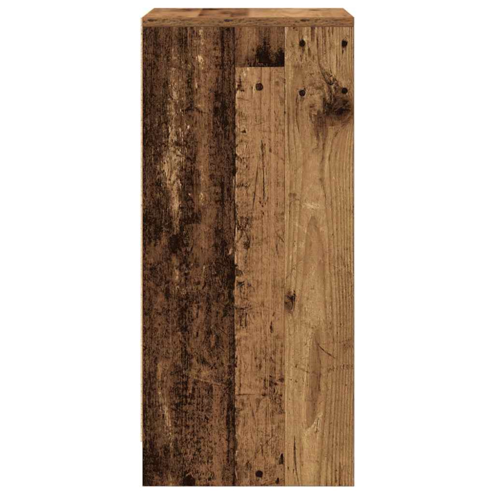 Produktbild för Skoskåp gammalt trä 29,5x34x76 cm konstruerat trä