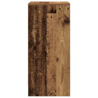 Produktbild för Skoskåp gammalt trä 29,5x34x76 cm konstruerat trä