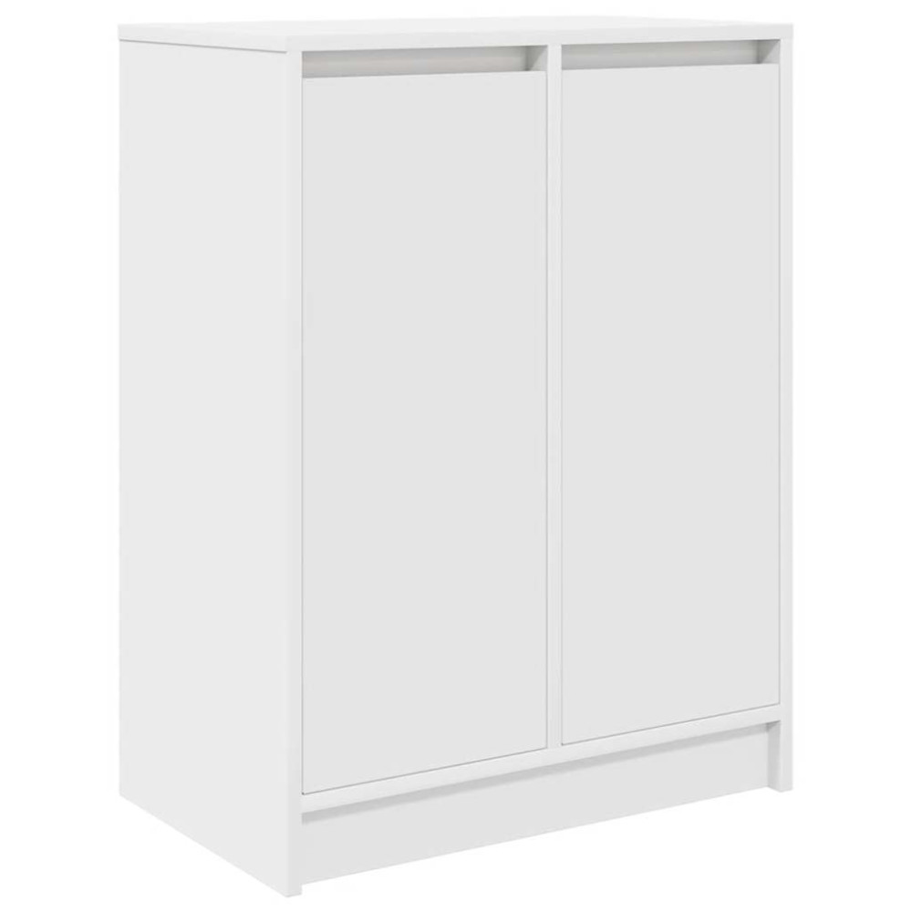 Produktbild för Skoskåp vit 57x34x76 cm konstruerat trä