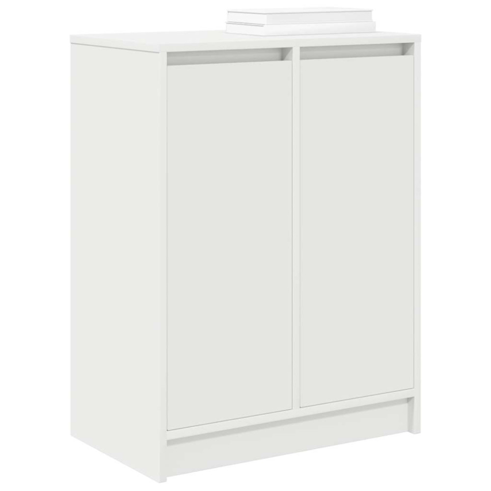 Produktbild för Skoskåp vit 57x34x76 cm konstruerat trä