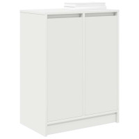 Produktbild för Skoskåp vit 57x34x76 cm konstruerat trä