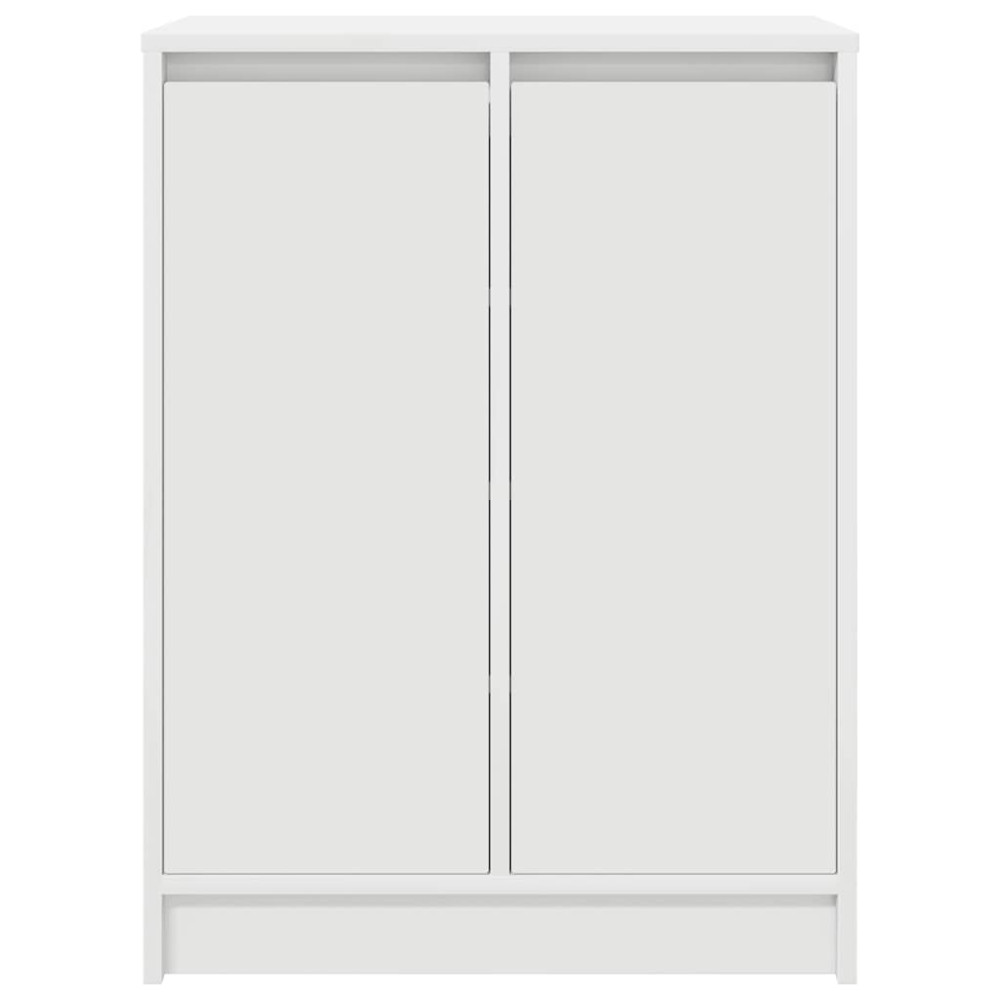 Produktbild för Skoskåp vit 57x34x76 cm konstruerat trä